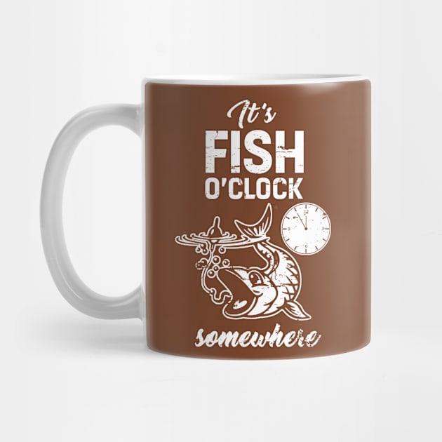 Fishing Its Fish o clock somewhere trout and salmon tshirt by Antzyzzz